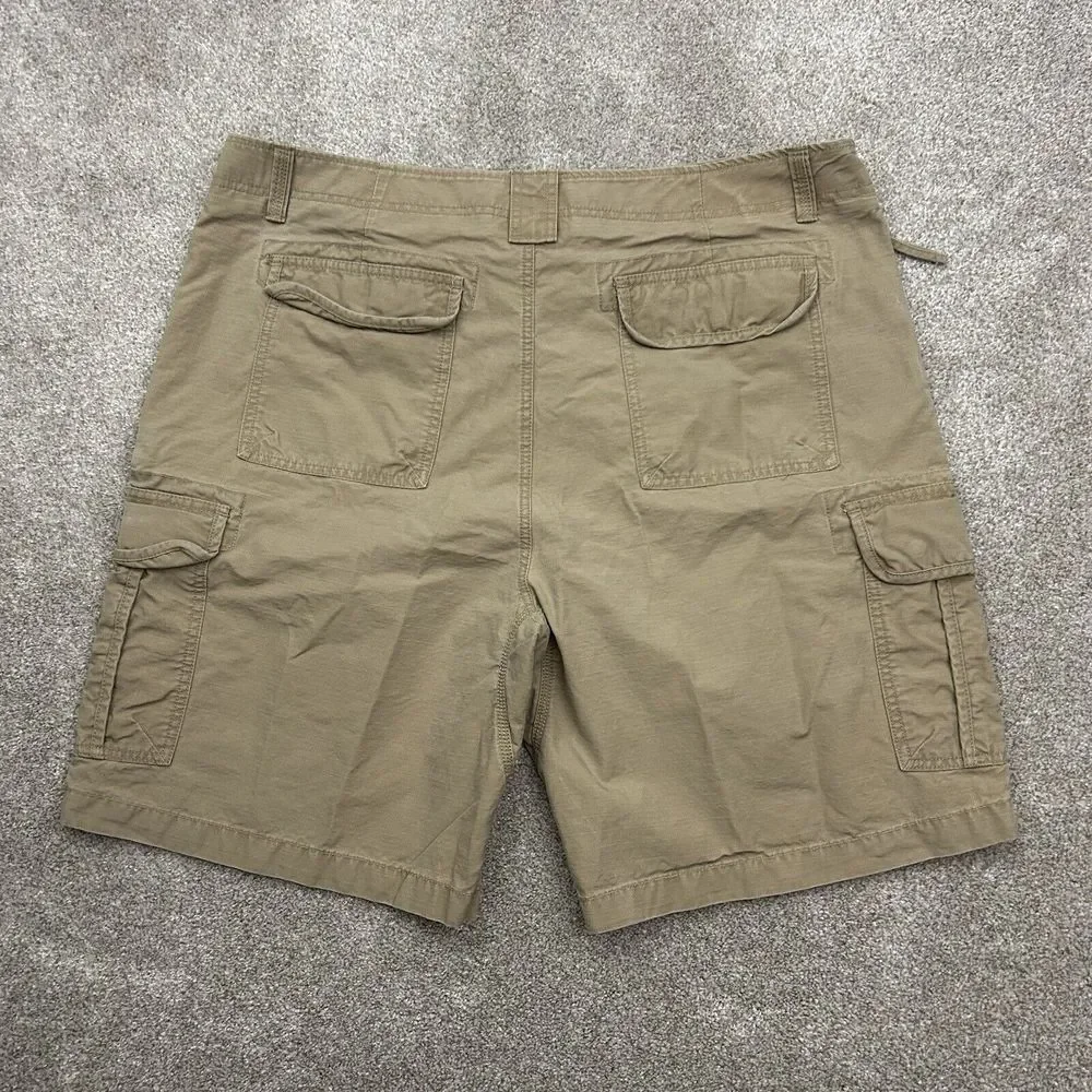 L.L Bean Shorts Mens's Size 42 Beige Cargo Utility Pockets Cotton Casual Outdoor